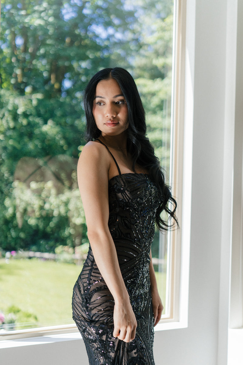 Le Chateau Black Evening Gowns/Prom Dress