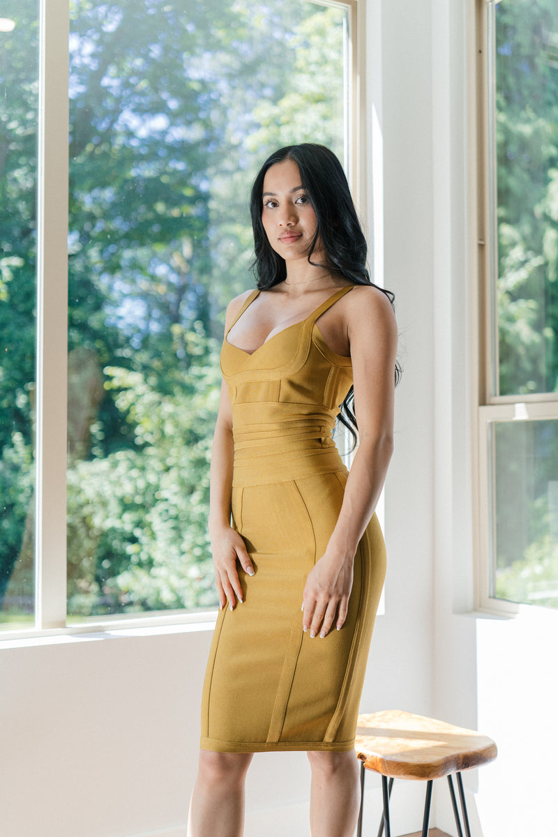 Gold Bandage Dress