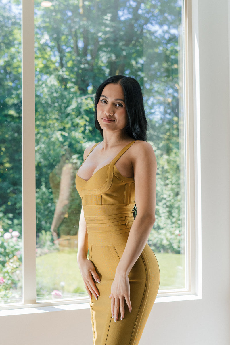 Gold Bandage Dress