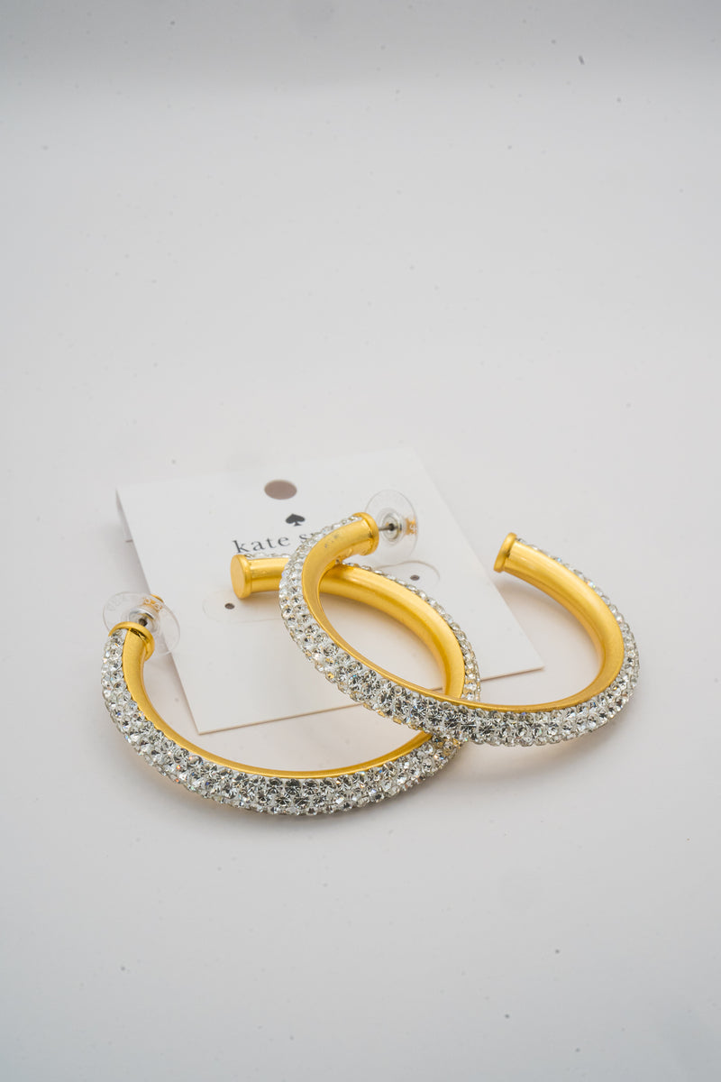 Kate Spade ‘Razzle Dazzle’ Gold-tone Hoop Earrings