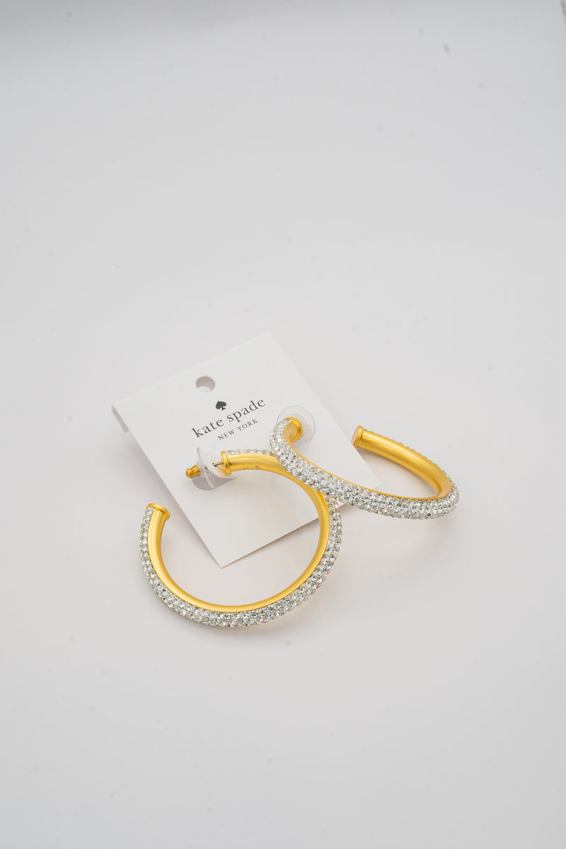 Kate Spade ‘Razzle Dazzle’ Gold-tone Hoop Earrings