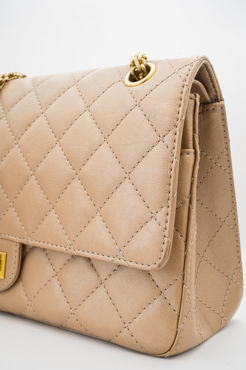 Beige Chanel 2.55 Cross Body Bag