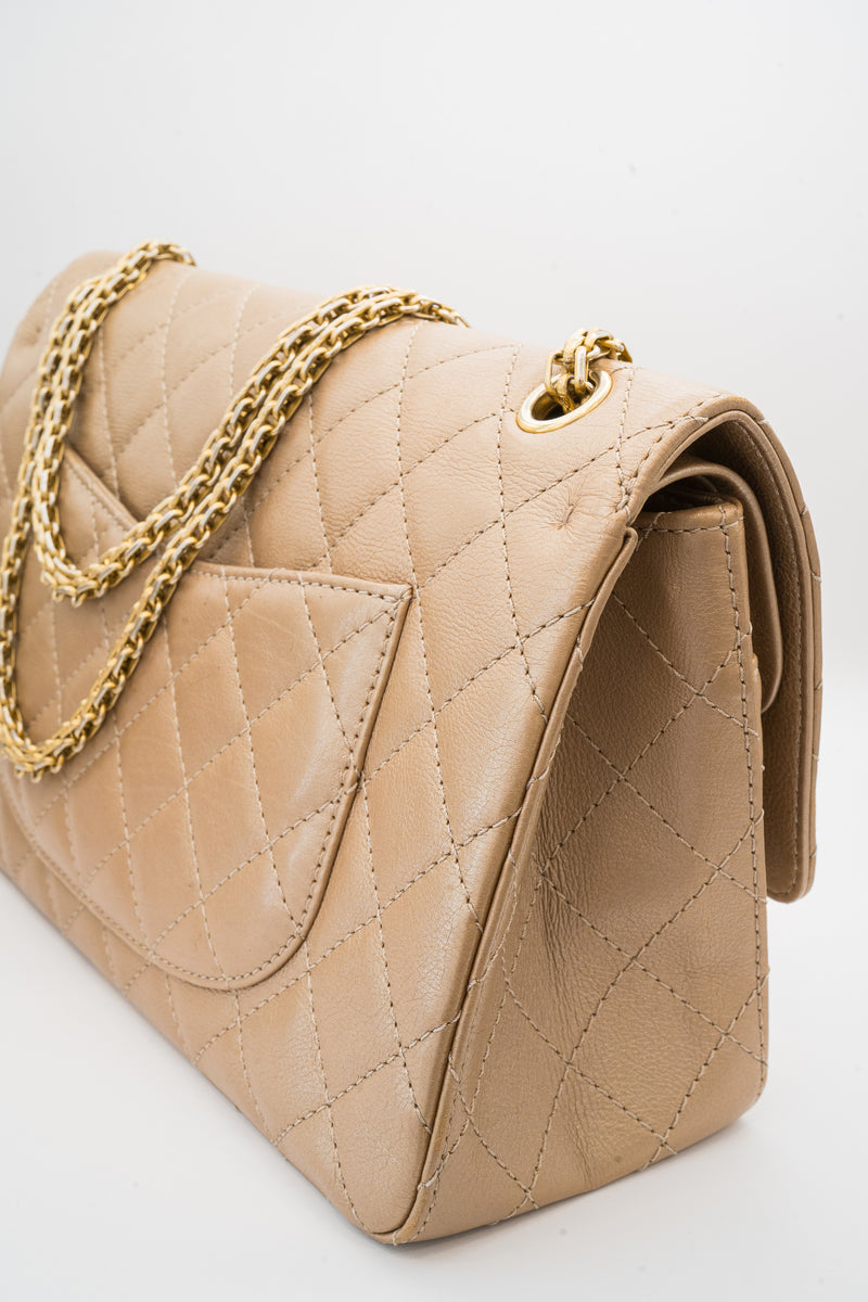 Beige Chanel 2.55 Cross Body Bag